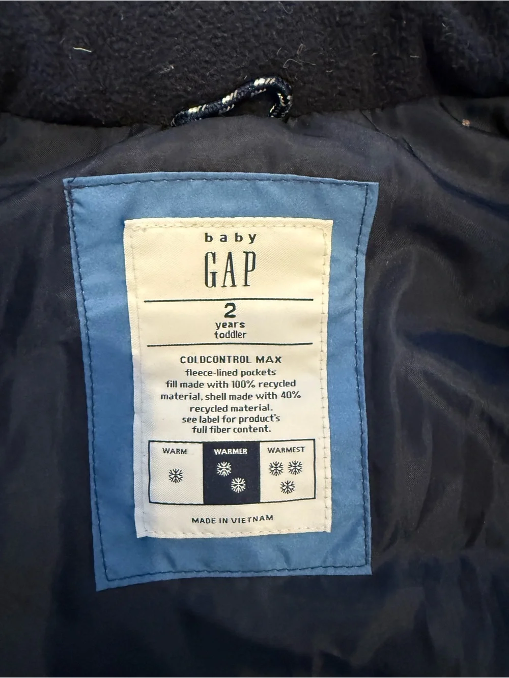 GAP Kids Navy Blue Quilted Puffer Vest